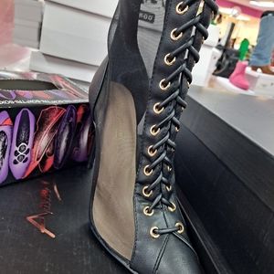 WOMEN'S STYLISH MESS SEE THRU LACE UP BOOT